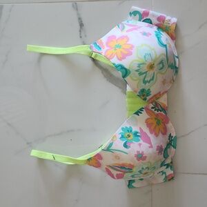 Hurley GUC Sz 36B Floral Push-up Padded Bikini Swimwear Top